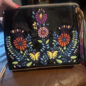 Embroidered crossbody